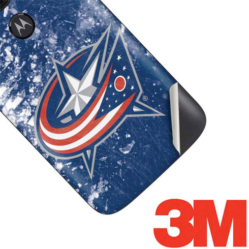 NHL Columbus Blue Jackets Frozen Moto E5 Play Skin
